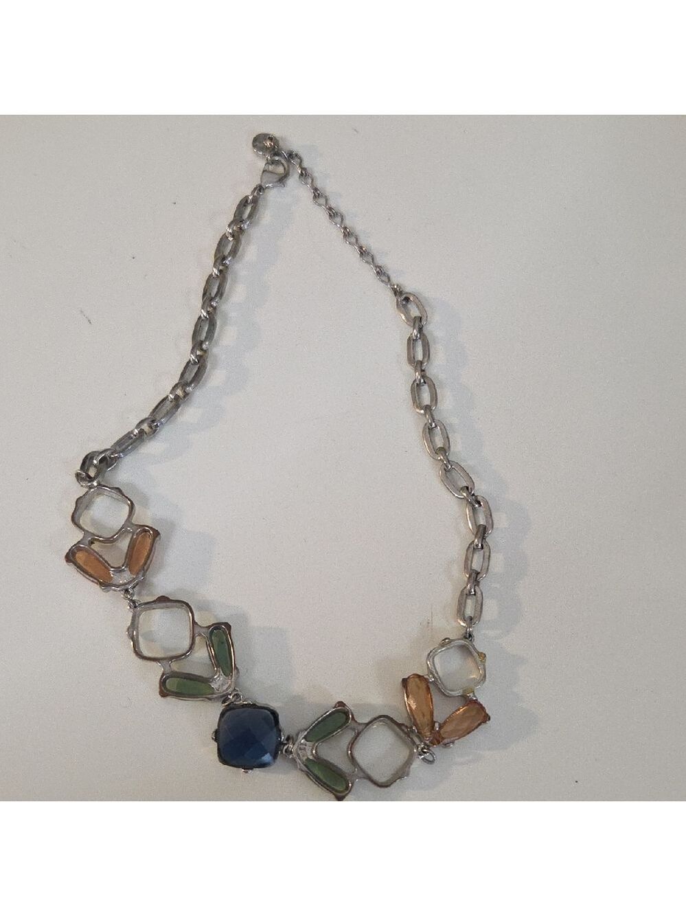 Anne Klein Elegant Silver and Multicolor Necklace